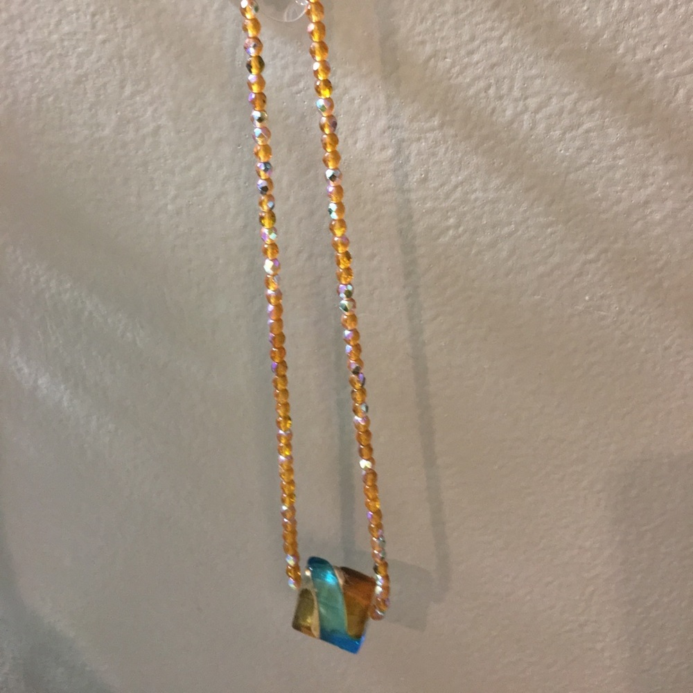 Glass bead necklace